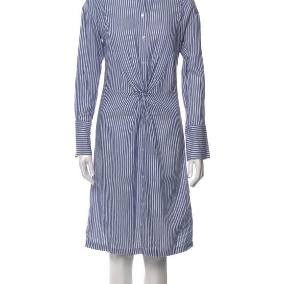 Vince shirt dress blue white striped size 0 - Picture 2 of 3
